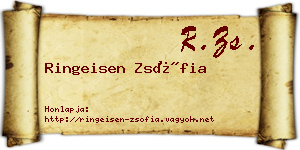 Ringeisen Zsófia névjegykártya