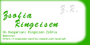 zsofia ringeisen business card